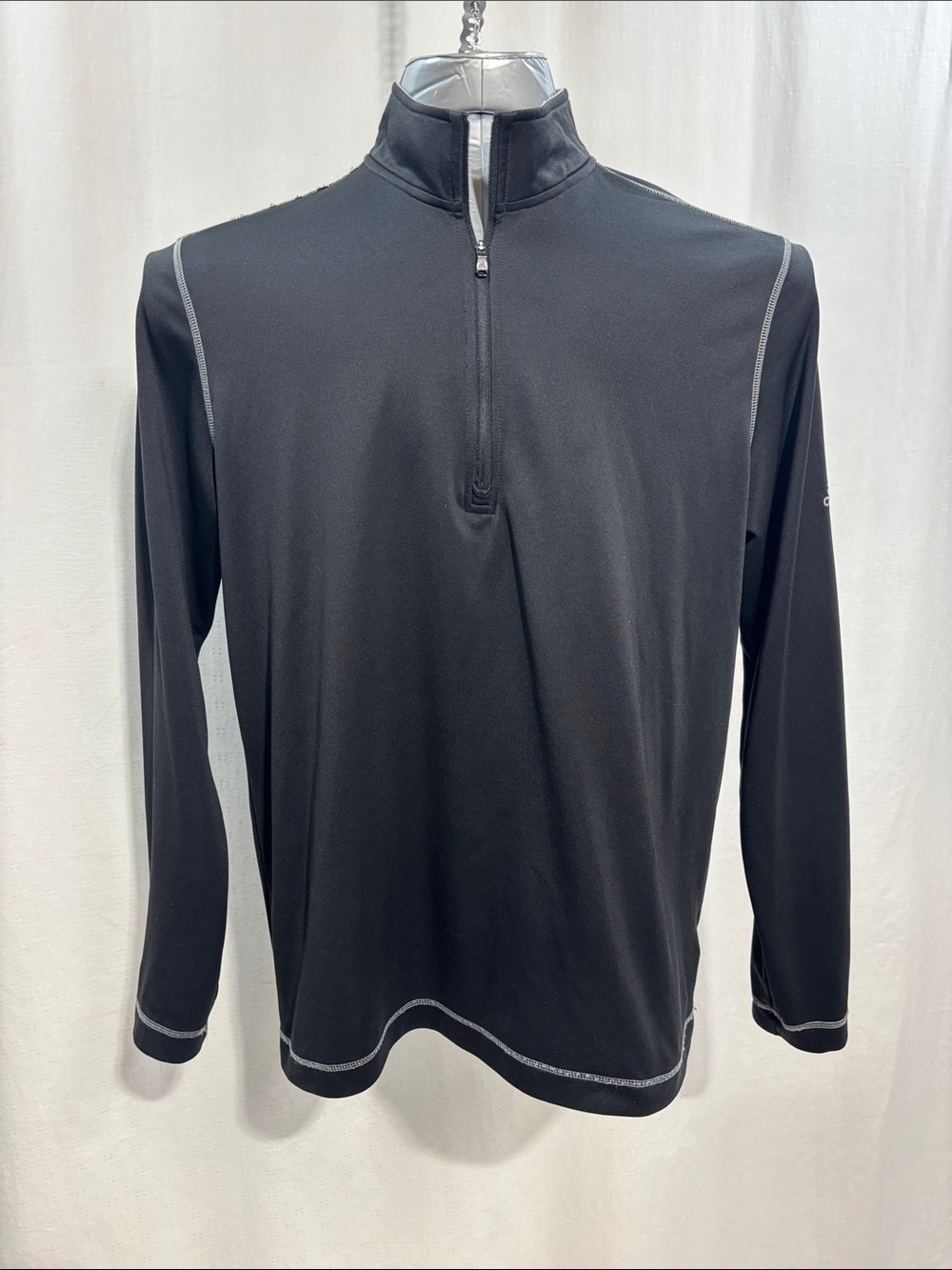 adidas Men's Black Quarter-Zip Performance Shirt 204 active casual work sport